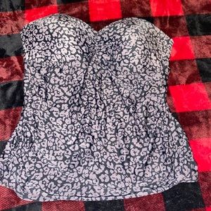 Leopard Print Tankini Top